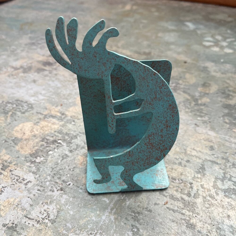 VTG 90s Kokopelli Metal Napkin Holder Signed The Metal Man 1993 Southwest Decor